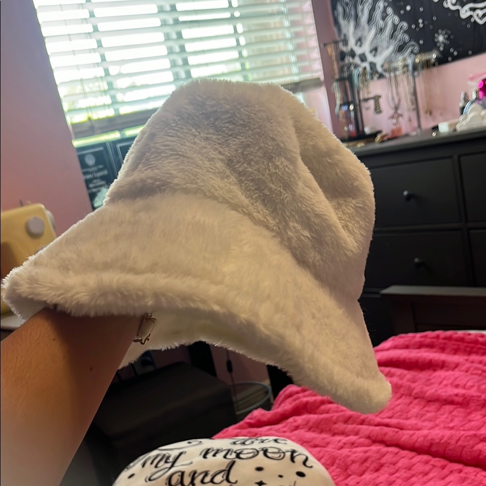 Cozy White Kids Bucket Hat